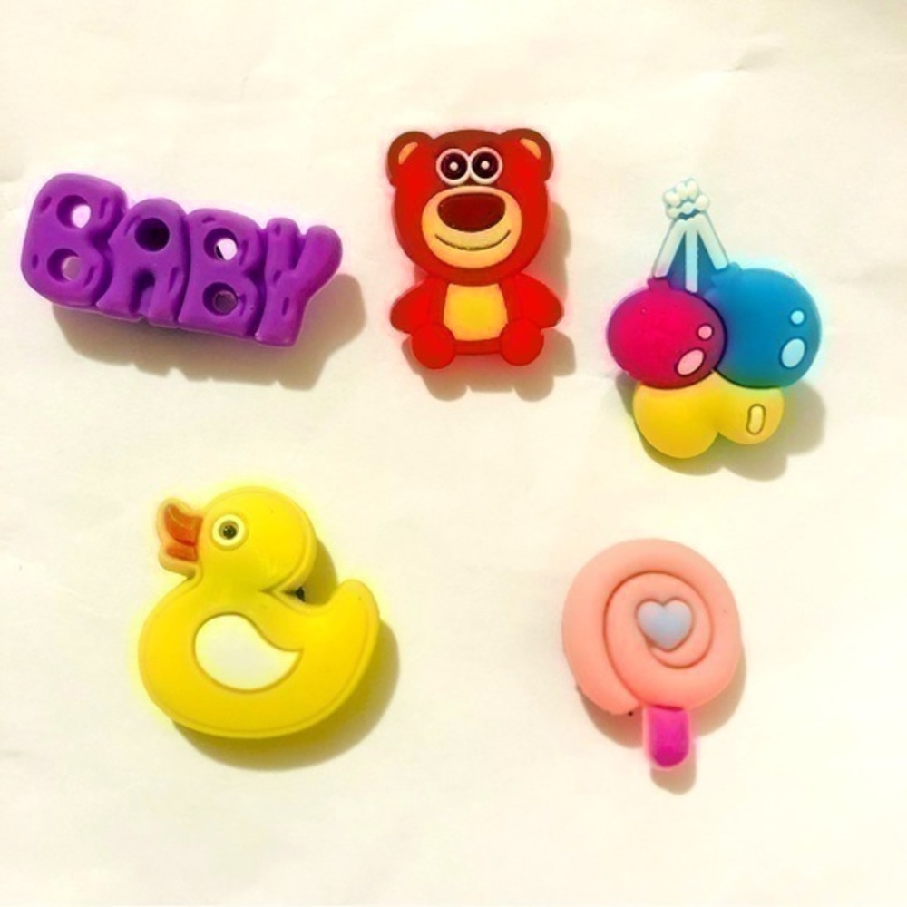 Set Of 5 Baby Themed Croc Charms